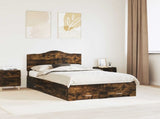 Bed Frame with Drawer Smoked Oak 120 x 190 cm Engineered Wood 3413634
