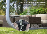 3 x 3 Mobile Pergola Kit, Portable Garden Gazebo with Wheels, Sandbags, Steel Frame, UV-Resistant T3398P317587