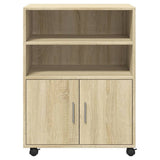 Rolling Cabinet Sonoma Oak 60x48x81 cm Engineered Wood 853166