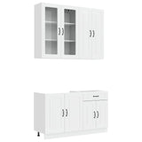 Kitchen Unit KALMAR 4 pcs High Gloss White Engineered Wood 3438309