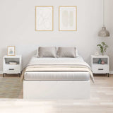 Storage Bed Frame White 120 x 200 cm Engineered Wood 3335365