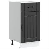 Kitchen Base Cabinet Lucca Black Engineered Wood 853708