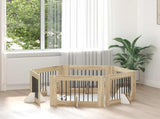 Dog Gate with Stands 6 pcs Sonoma Oak 80 x 60 cm 892140