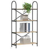 Bookshelf 4-Tier 80 x 30 x 146 cm Engineered wood Sonoma Oak 879894