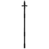 Garden Gate with Lock Black 85 x 150 cm Powder-coated steel 42015866