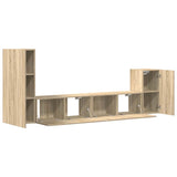 4 Piece TV Cabinet Set Sonoma Oak Engineered Wood 3114624
