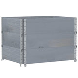Pallet Collars 3 pcs Grey 80x60 cm Solid Wood Pine 3295364