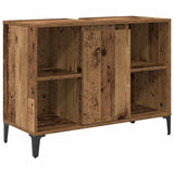 Bathroom Furniture Set with Door 3 pcs Old wood Engineered wood 3415718