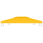 2-Tier Gazebo Top Cover 310 g/m² 4x3 m Yellow 312076