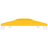 2-Tier Gazebo Top Cover 310 g/m² 4x3 m Yellow 312076