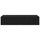 ZNTS Wall Shelf with Drawers Black 80x33x17 cm Engineered Wood 859978