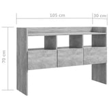 Sideboard Concrete Grey 105x30x70 cm Engineered Wood 808381