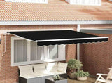 Awning Canopy Replacement for 3.5x2.5 m Black Polyester 42000545