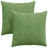 Sofa Pillows 2 pcs Light green 80 x 80 cm Corduroy Fabric 42014060