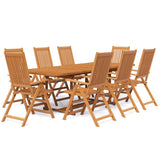 Garden Dining Set Natural wood Solid acacia wood Large 3079642