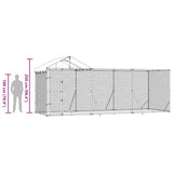 Outdoor Dog Kennel with Roof Silver 6x2x2.5 m Galvanised Steel 3190467