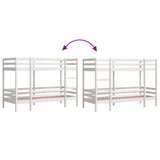 Bunk Bed without Mattress White 90x200 cm Solid Wood Pine 3284219