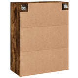 Wall Mounted Cabinet Smoked Oak 69.5x34x90 cm Engineered Wood 830377