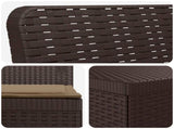5-Seater Garden Sofa with Cushions Rattan Look PP Brown 3444040