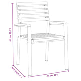 Garden Dining Set Natural Wood and Black 3155418