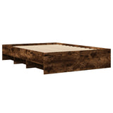 Bed Frame Smoked Oak Engineered wood 140 x 200 cm Bed Frame 3295657