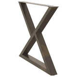 Dining Table Legs 2 pcs Natural Steel 90x cm Steel 4012735