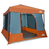 Camping Tent Set 2 pcs Grey and Orange Taffeta and Fabric 3337179