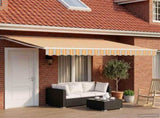 Manual Awning Frame with LEDs Blue, Orange and White 5 x 3 m 3420696