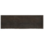 Table Top Dark Brown 160x50x cm Treated Solid Wood Oak 3156448