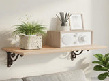 Wall Shelf Brackets 12 pcs Antique Brown 23.5 x 28 x 3.5 cm 42038877