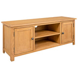 TV Cabinet 110x35x44 cm Solid Oak Wood 327434