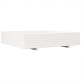 Garden Planter White 110x110x26.5 cm Solid Wood Pine 847324