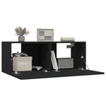 TV Cabinets 2 pcs Black 80x30x30 cm Engineered Wood 804536