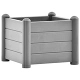 Garden Raised Bed PP Stone Grey 43x43x35 cm 317579