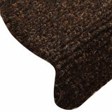 Stair Mats Self-adhesive 15 pcs 65x21x4 cm Brown Half Round Large 322351