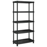 Storage Shelf 5-Tier Black 93.5x45.5x194.5 cm PP 4007261