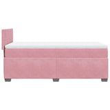 Box Spring Bed with Mattress Pink 90x200 cm Velvet 3286227