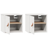 Wall Cabinets 2 pcs White 31.5x30x30 cm Solid Wood Pine 818358