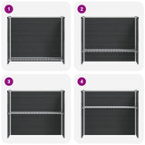 Garden Raised Bed Grey 100 x 30 x 22 cm WPC and Aluminium 42039087