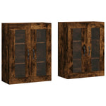 Wall Mounted Cabinets 2 pcs Smoked Oak Engineered Wood 3197974