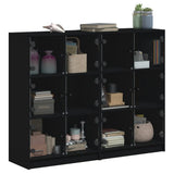 Bookcase Black Engineered wood, glass Large Bookcase 3206511