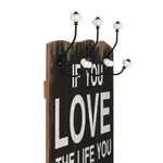 ZNTS Wall-mounted Coat Rack with 6 Hooks 120x40 cm LOVE LIVE 245853