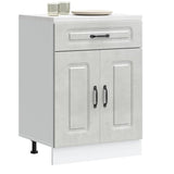 Kitchen Base Cabinet Kalmar Concrete Grey Engineered Wood 853491