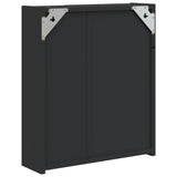 Bathroom Mirror Cabinet with LED Light Black 45x13x52 cm 357967