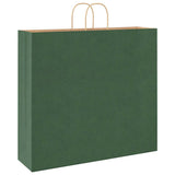 Paper Bags 250 pcs with Handles Green 54x15x49 cm 4101738