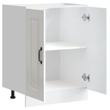 Sink Base Cabinet "Kalmar" High Gloss White 60x46x81,5 cm Engineered Wood 853439