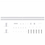 Mini Sliding Cabinet Door Kit Carbon Steel White 200 cm 151695