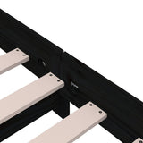 Stack Bed without Mattress Black 100x200 cm Solid Wood Pine 820391