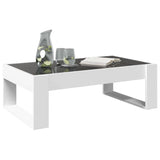 ZNTS Coffee Table with Infinity LED White 90x53x30 cm 847637