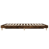Bed Frame without Mattress Smoked Oak 120x190 cm Small Double Engineered Wood 832090
